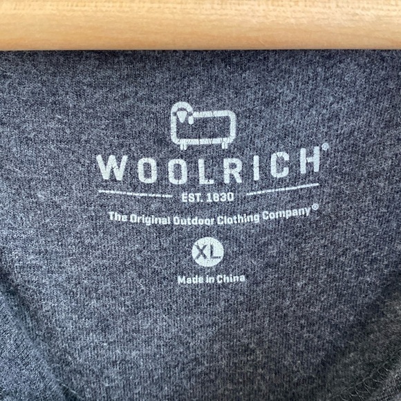 Woolrich Men’s Long Sleeve Henley 100% Cotton Dark Grey Heather Size XL - Picture 3 of 7